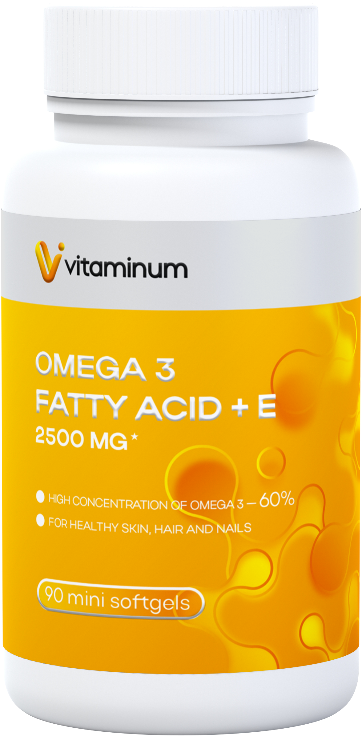  Vitaminum ОМЕГА 3 60% + витамин Е (2500 MG*) 90 капсул 700 мг   в Вологде