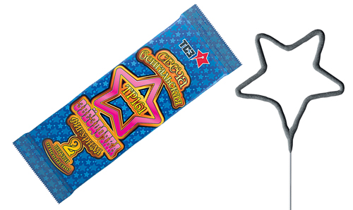  Бенгальские свечи фигурные 2 шт "Звездочка"  в Вологде